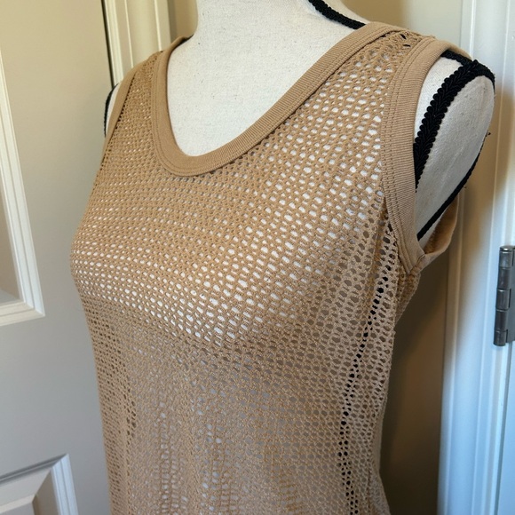 Vintage Venus swimwear tan see-through, long beach cover-up - Picture 3 of 6